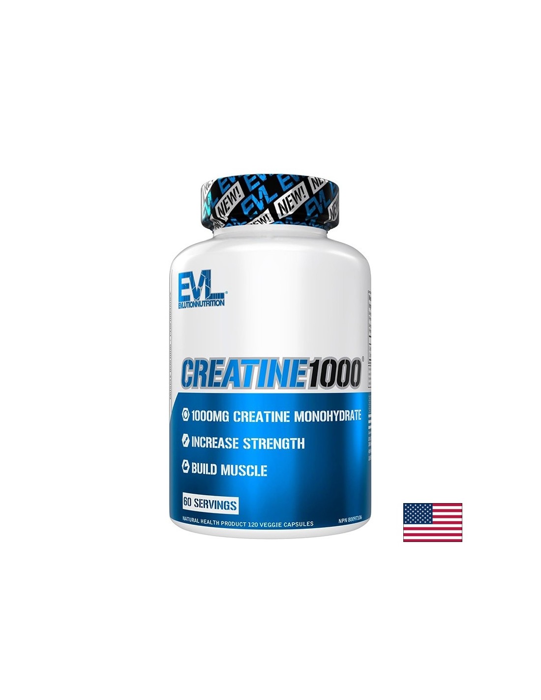 Creatine 1000 – Креатин монохидрат, 500 mg, 120 капсули — оферта от revita.bg