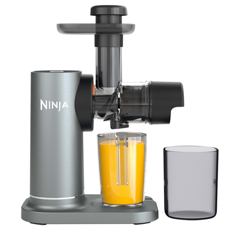 Сокоизстисквачка 3в1 Ninja NeverClog JC152EU, 150W, 700 мл, Студено пресоване, Рязане, Настъргване, Филтри за пулп, Сив — оферта от alleop.bg