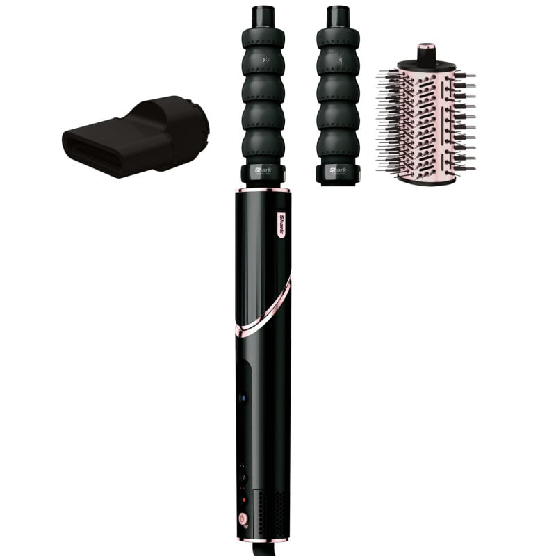 Маша за коса и сешоар 3в1 Shark FlexStyle HD426EU, 1650W, 3 скорости, 3 темп, Автоматично увиване и фиксиране на къдрици Coanda, Сушене, Изправяне, Черен — оферта от alleop.bg