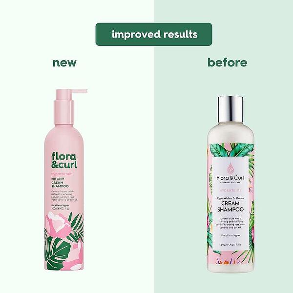 Крем-шампоан Flora&Curl Rose Water Cream Shampoo, 300 мл — оферта от shop.curly.bg