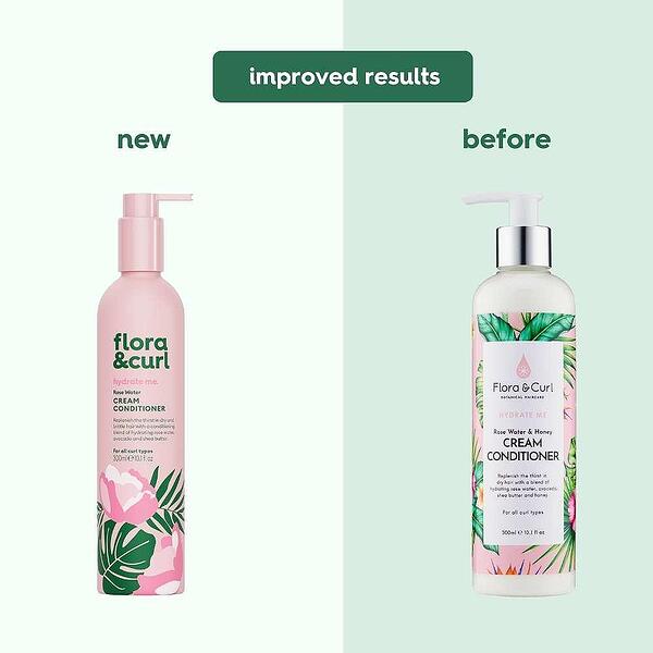 Хидратиращ балсам Flora&Curl Rose Water Cream Conditioner, 300мл — оферта от shop.curly.bg