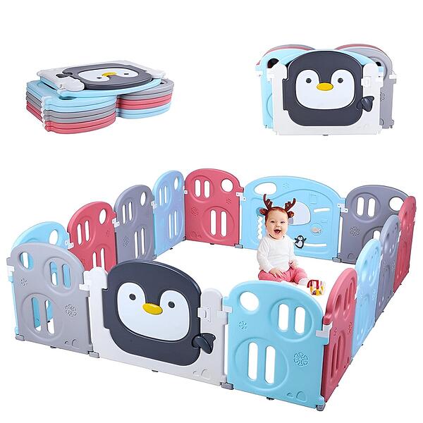 Модулна детска кошара 14 модула 200 x 180 x 64 cм. Penguin Baby LZW-P53-3 — оферта от mitevbg.com