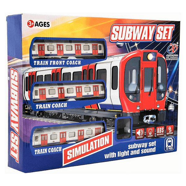 Метро влак със звукови и светлинни ефекти 17 части 5513 — оферта от mitevbg.com