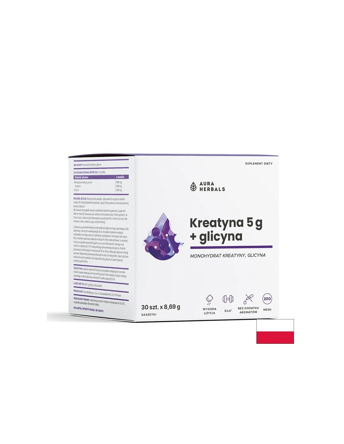 Креатин 5000 mg + Глицин 3000 mg – Сила, издръжливост и мускулно възстановяване, 30 сашета — оферта от revita.bg