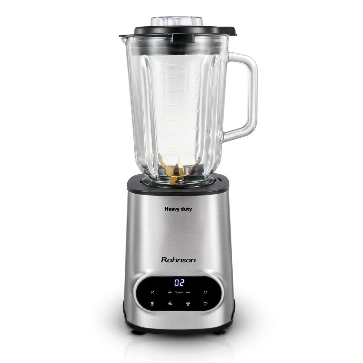 Блендер Rohnson R-5344, 1600W, 10 скорости, 6 ножа, Титаниево покритие, Инокс — оферта от potrebno.bg