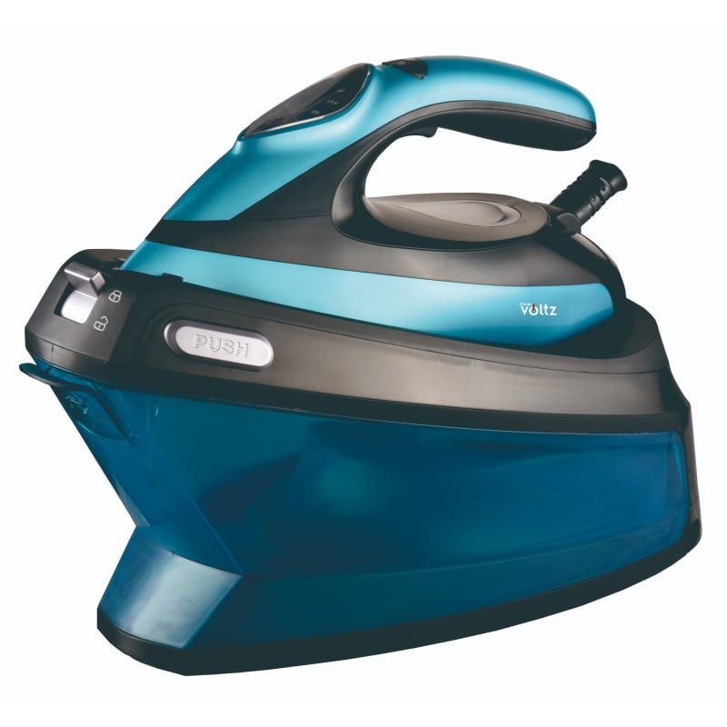 Парогенератор Oliver Voltz OV51052A, 3200W, 5.5 bar, 1.5 л, 3 степени, Керамична плоча, LED дисплей, Син — оферта от potrebno.bg