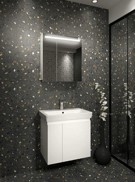 Комплект водоустойчиви мебели за баня Мира 60 см, цвят бял — оферта от banyamag.com