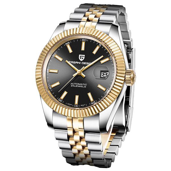 Мъжки часовник Pagani Design Krypsis, Автоматичен, Неръждаема стомана, Розово злато / Черен — оферта от nubi.bg