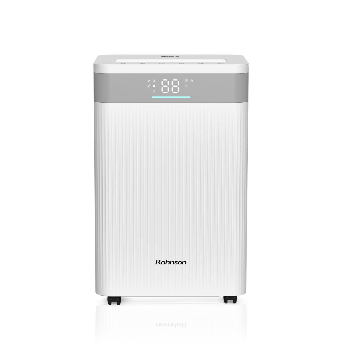Влагоабсорбатор Rohnson R-91620, 330W, До 120 m², 4.5L, 20L/24H, Таймер, Анти-фрийз система, Бял — оферта от technomani.bg/