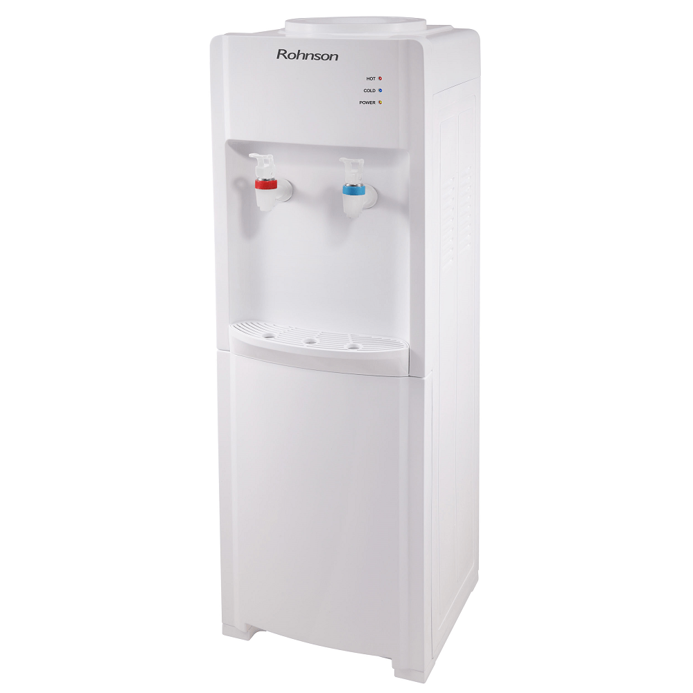 Диспенсър за вода Rohnson R-9708, 550W, Термостат, Компресорно охлаждане, Защита от претоварване — оферта от technomani.bg/