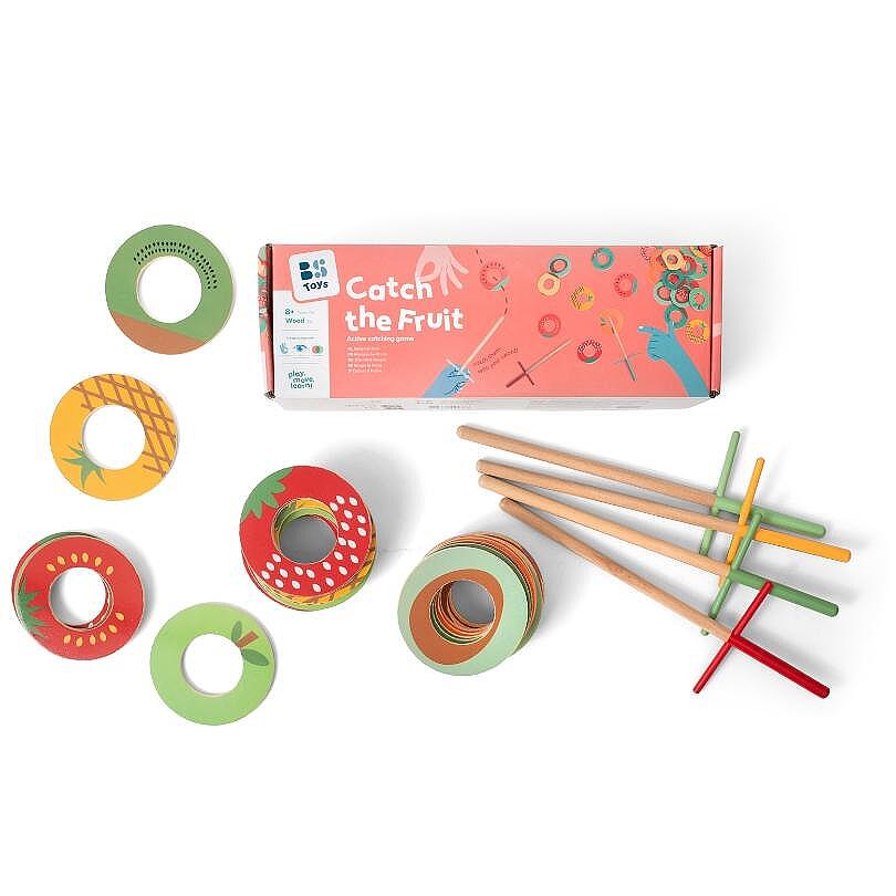 Забавна детска игра за ловкост - Хвани Плодовете — оферта от woodenmagic.bg
