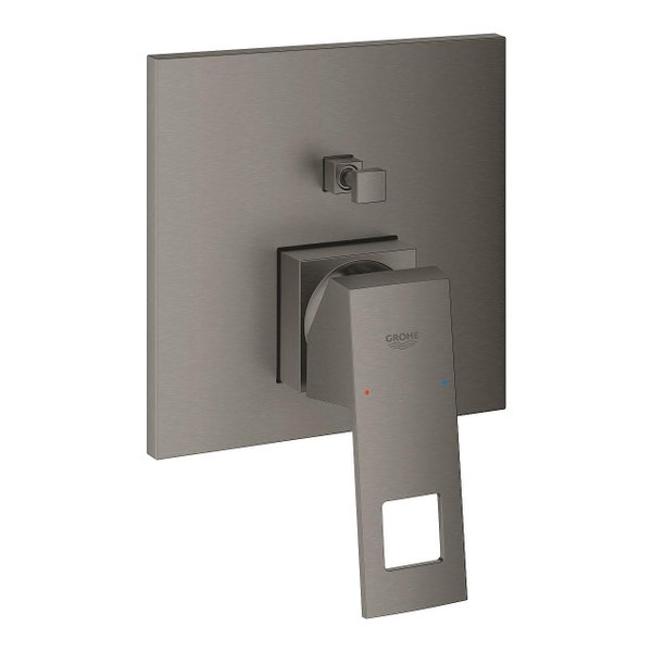 Eurocube вграден смесител вана/душ, цвят brushed hard graphite, PVD — оферта от banyamag.com