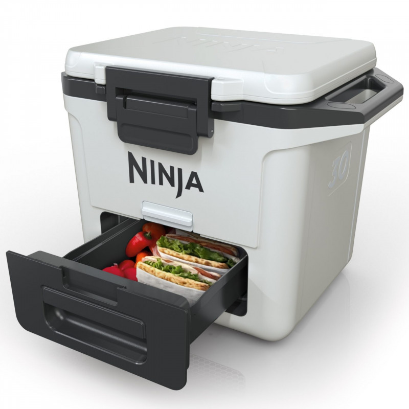 Хладилна кутия Ninja FrostVault FB131EUWH, 28 л, Пасивна, 48 кена, Поддържа лед до 5 дни, Сухо отделение, Бял — оферта от alleop.bg