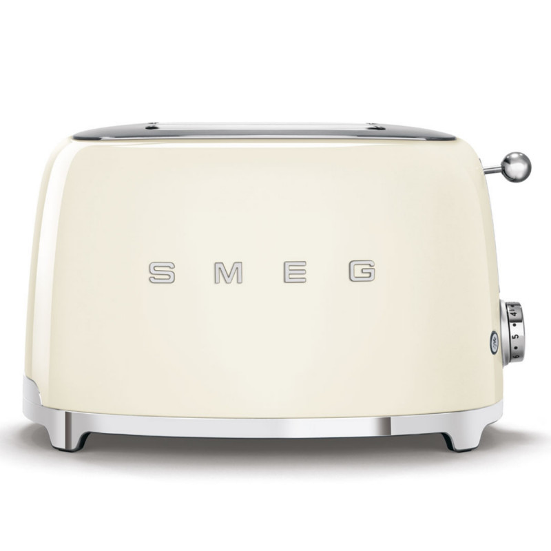 Тостер за хляб SMEG 50's Style TSF01CREU, 950W, 2 филии, 6 нива, Тавичка за трохи, Вграден кабел, Неръждаема стомана, Кремав — оферта от alleop.bg