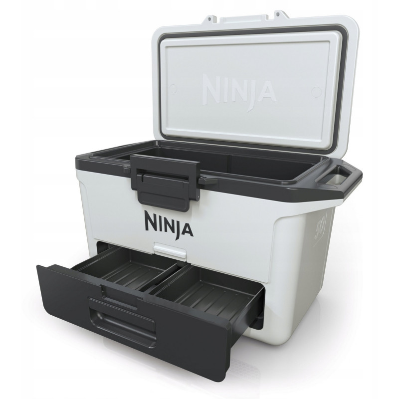 Хладилна кутия Ninja FrostVault FB151EUWH, 47 л, Пасивна, 80 кена, Поддържа лед до 6 дни, Сухо отделение, Бял — оферта от alleop.bg