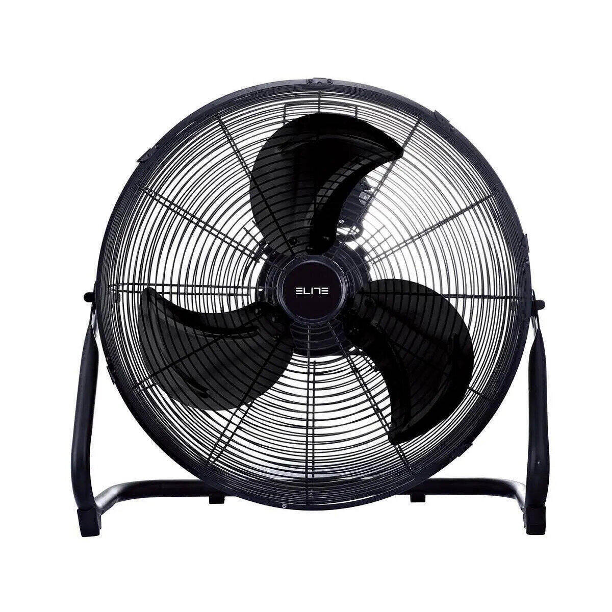 Подов вентилатор ELITE YFL-0318BL, 100W, 20", 3 скорости, 3 перки, Метални перки, Черен — оферта от potrebno.bg