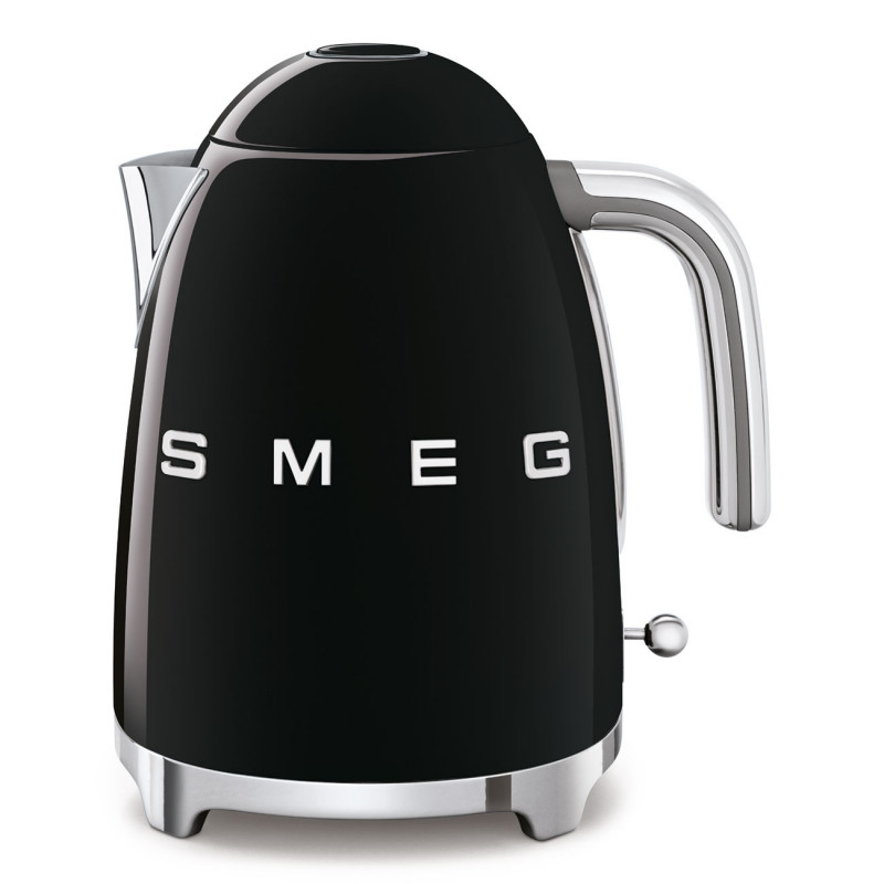 Електрическа кана SMEG KLF03BLEU, 2400 W, 1.7 л, 360° основа, Гланцово покритие, Черен — оферта от alleop.bg