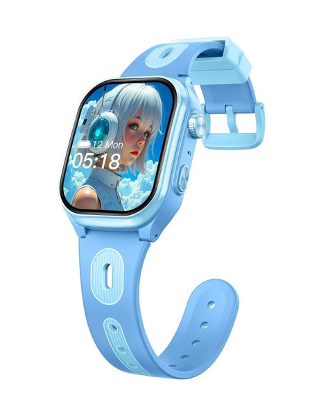 Детски Смарт часовник Nubki D18, Android 9, AI асистент, 4G, GPS+LBS+Wi-Fi Tracking, IPS Дисплей 2", 320*385 HD IPS Curved Дисплей, Камера, Видео разговор, Син — оферта от nubi.bg