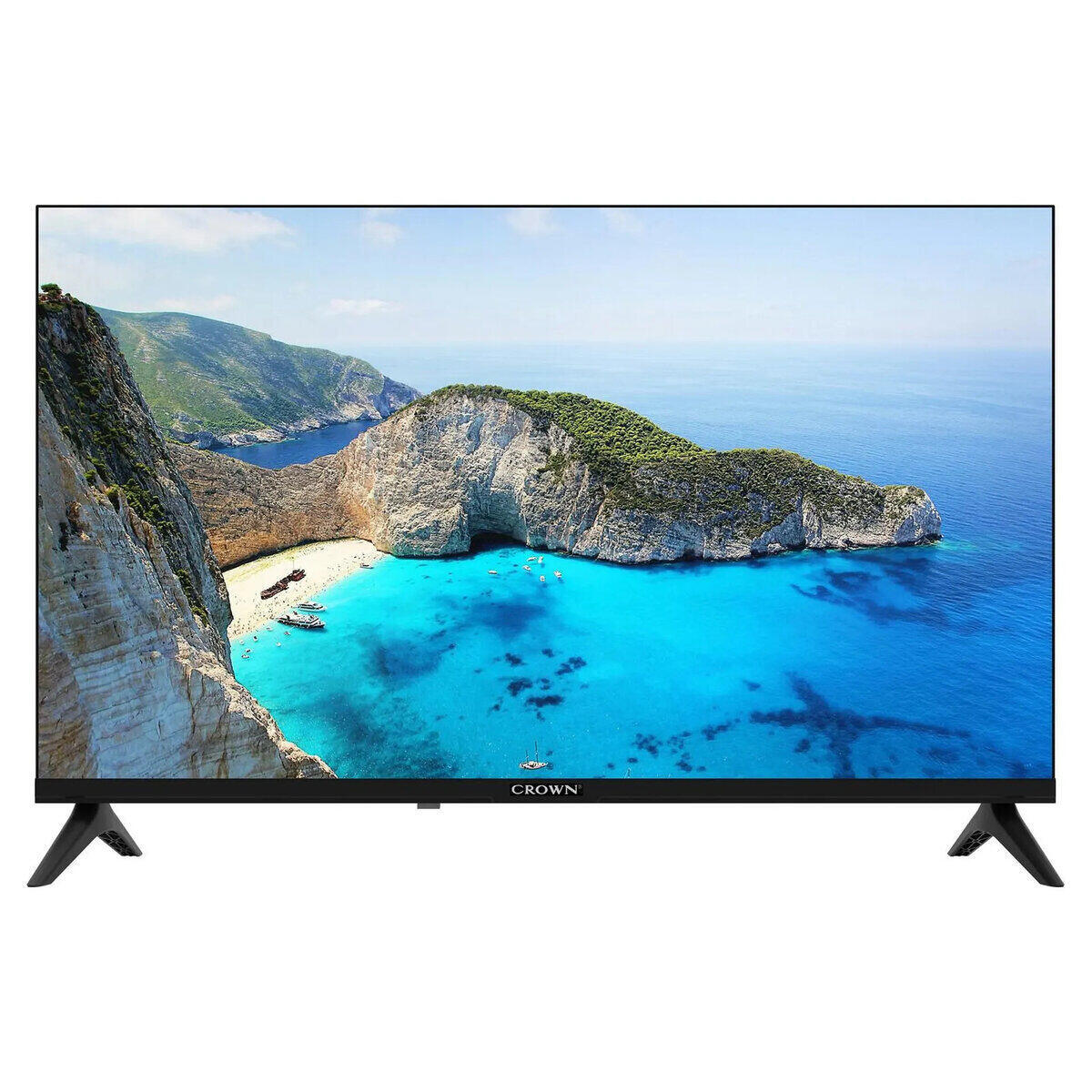 Телевизор Crown 32FB02AWH, SMART TV, 1366x768 HD Ready, 32", 81 см, Android, LED, Черен — оферта от technomani.bg/