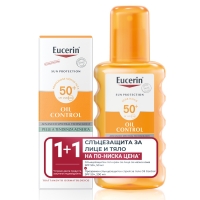 ЕУЦЕРИН СЛЪНЦЕЗАЩИТЕН СПРЕЙ ЗА ТЯЛО SPF50 200 мл.+ОЙЛ КОНТРОЛ SPF50+ слънцезащитен гел крем 50 мл.ПР — оферта от vitania.bg