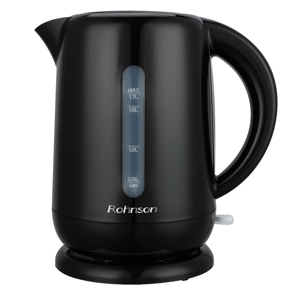 Електрическа кана Rohnson R-7033B, 1.7L, 2200W, Черен — оферта от technomani.bg/