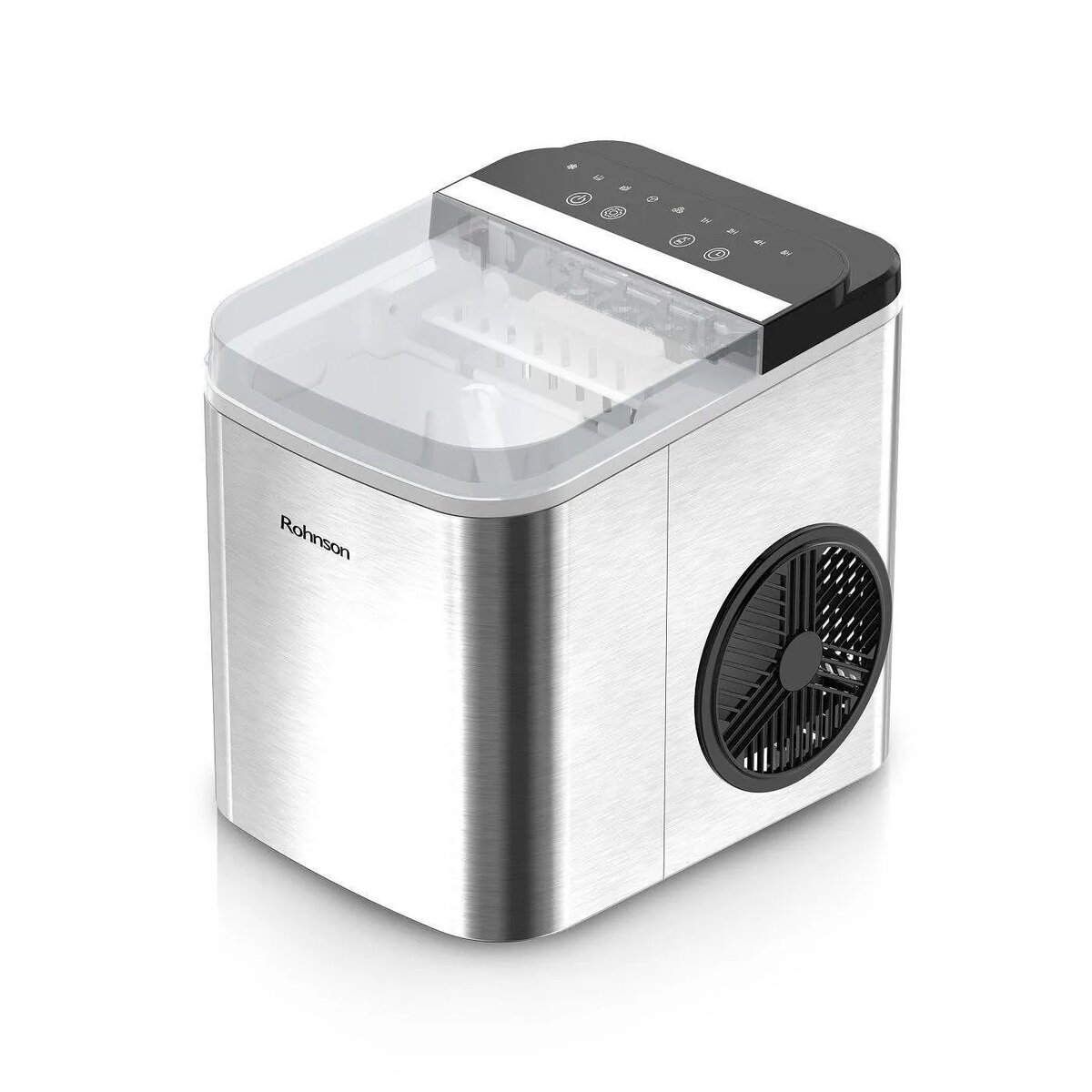 Ледогенератор Rohnson R-40112, 100W, 12кг/24ч, 1.3L, 2 размера, Таймер, Сребрист — оферта от potrebno.bg