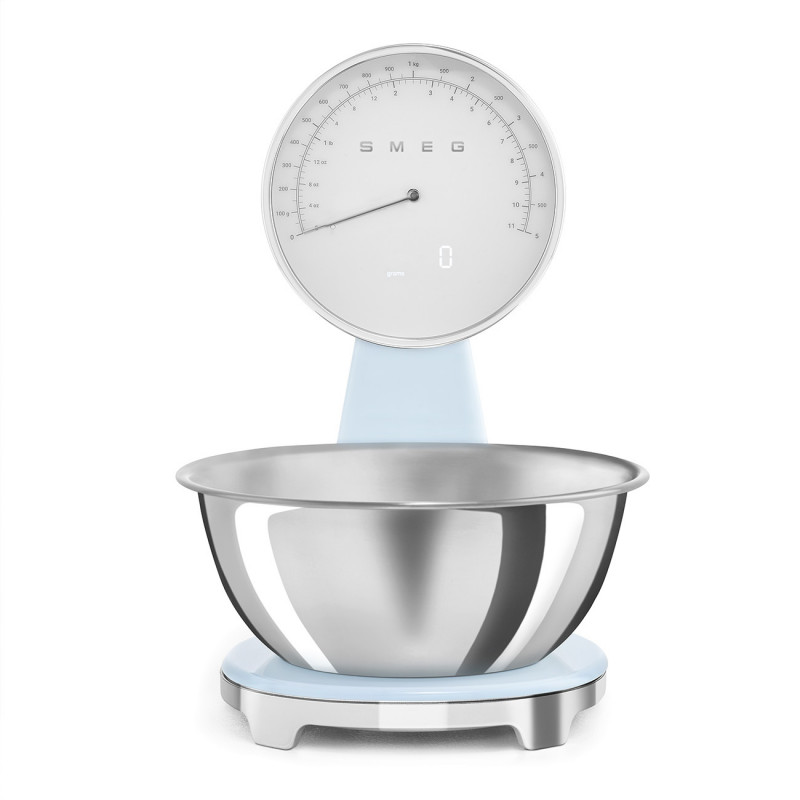Кухненска везна Smeg KSF01PBWW, Аналогов и дигитален дисплей, До 5 кг/5 л, ТАРА, LED дисплей, Противоплъзгаща се основа, Автономия до 36 часа ... — оферта от alleop.bg