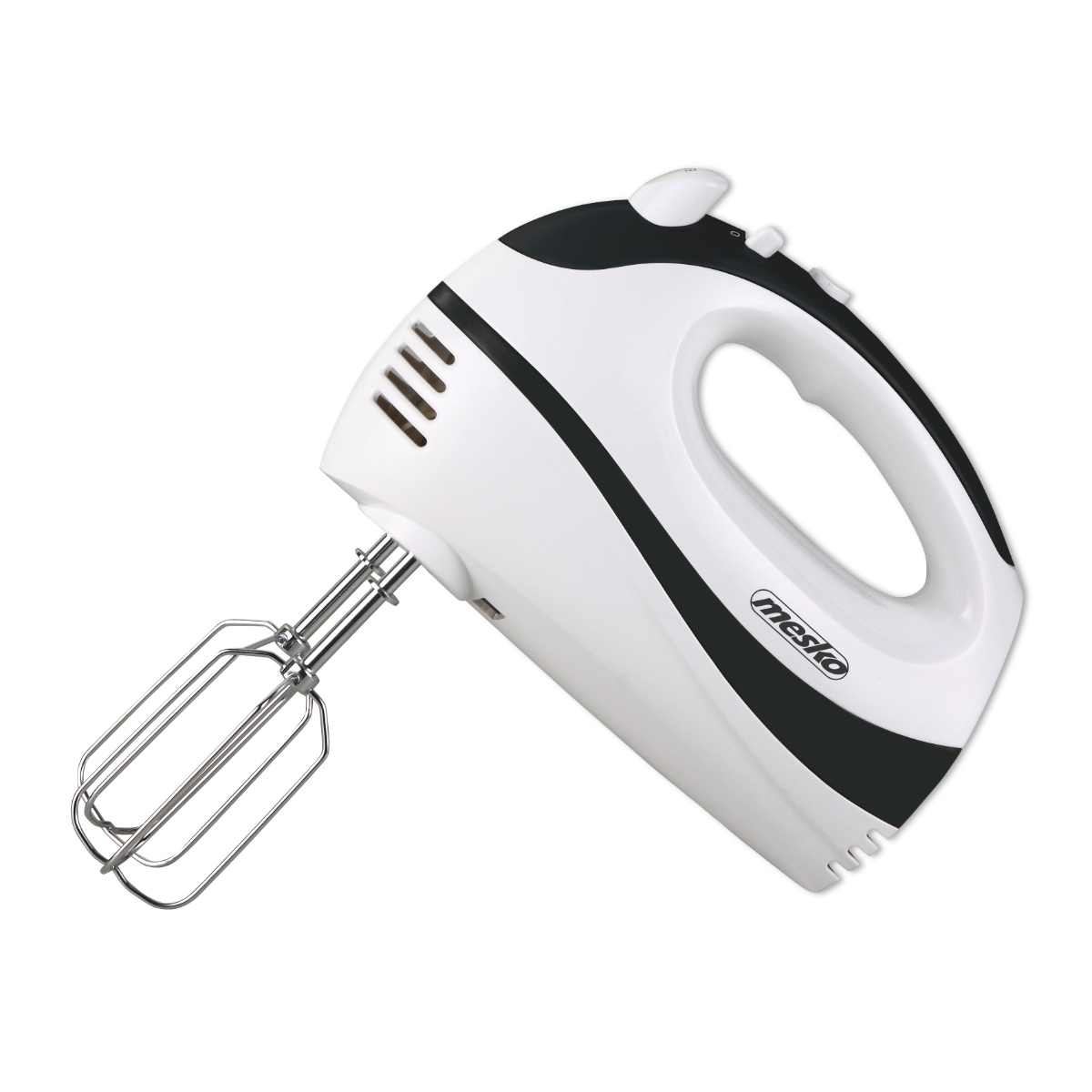 Миксер Mesko MS-4227, 550W, 5 скорости + turbo, Куки за тесто, Бял/Черен — оферта от technomani.bg/