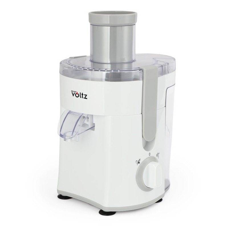Сокоизстисквачка Oliver Voltz OV51160C, 400W, 600 мл, 2 степени, Голям отвор, Контейнер за отпадъци, Тиха, Бял — оферта от alleop.bg