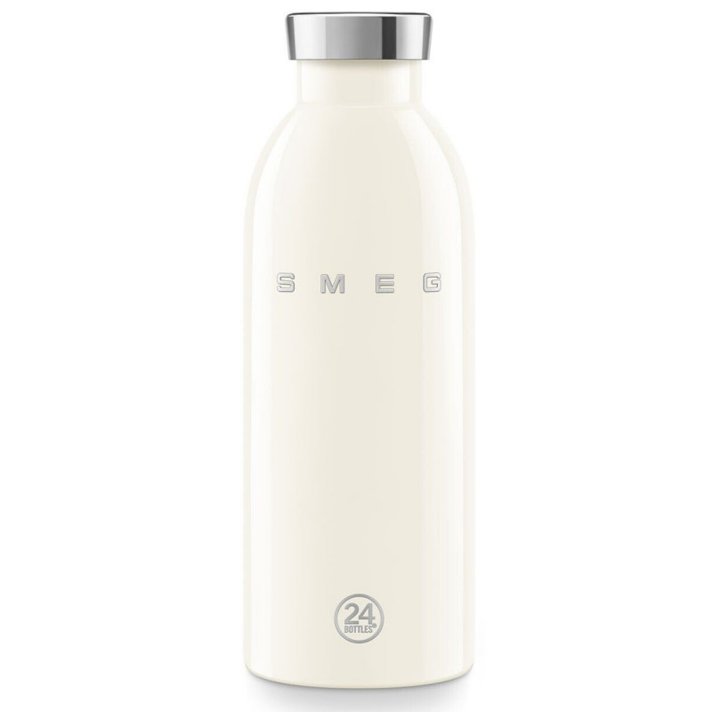 Термо бутилка SMEG Clima 50's Style WBF01CR, 500 мл, Херметично затваряне, Двустенна, Неръждаема стомана 18/8, Крем — оферта от alleop.bg