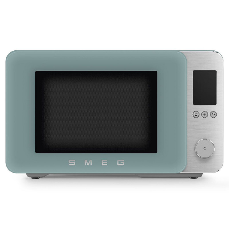 Комбинирана микровълнова фурна с горещ въздух SMEG Collezione MOC02EGMEU, 900W, 27 л, 25 програми, Плавно затваряне, Индивидуални настройки, Зелен — оферта от alleop.bg