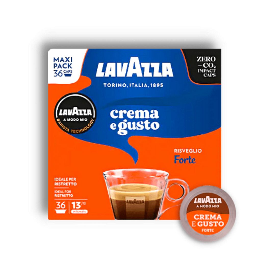Кафе капсули Lavazza A Modo Mio Crema e Gusto Forte 36 броя — оферта от technomani.bg/