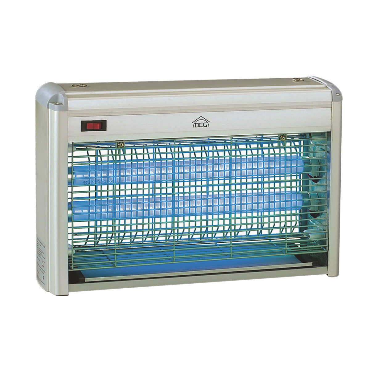 Инсектицидна лампа DCG ZA-2010, 20W, 2 тръби, Метална защитна решетка, Сив — оферта от technomani.bg/