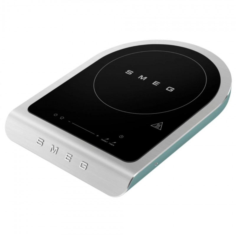 Преносим индукционен котлон Smeg PIC01EGMEU, 2100 W, Керамично стъкло, Таймер, LED дисплей, Изумрудено зелено — оферта от alleop.bg