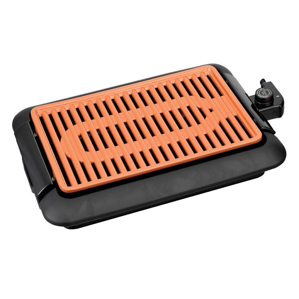 Електрическа скара ELITE EG-1001GP, 1250W, Незалепващо покритие, Термостат, 25.5х30.5cm, Черен — оферта от technomani.bg/