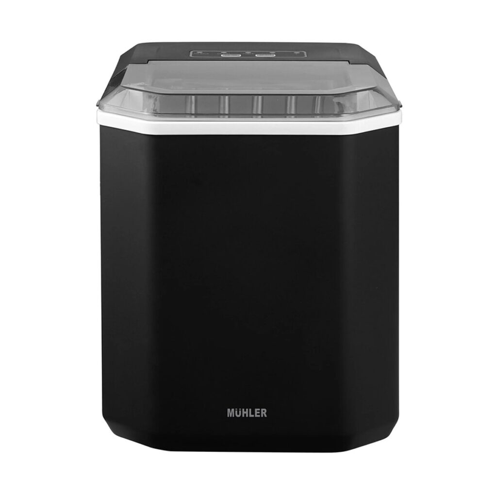 Ледогенератор Muhler MI-1509B, 160W, 15кг/24 ч, 1.3L, 2 размера LED панел, Компресорно охлаждане, Черен — оферта от technomani.bg/